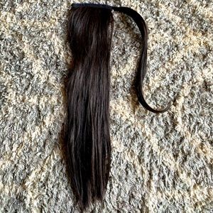 Dark Brown Clip In Ponytail Human Hair